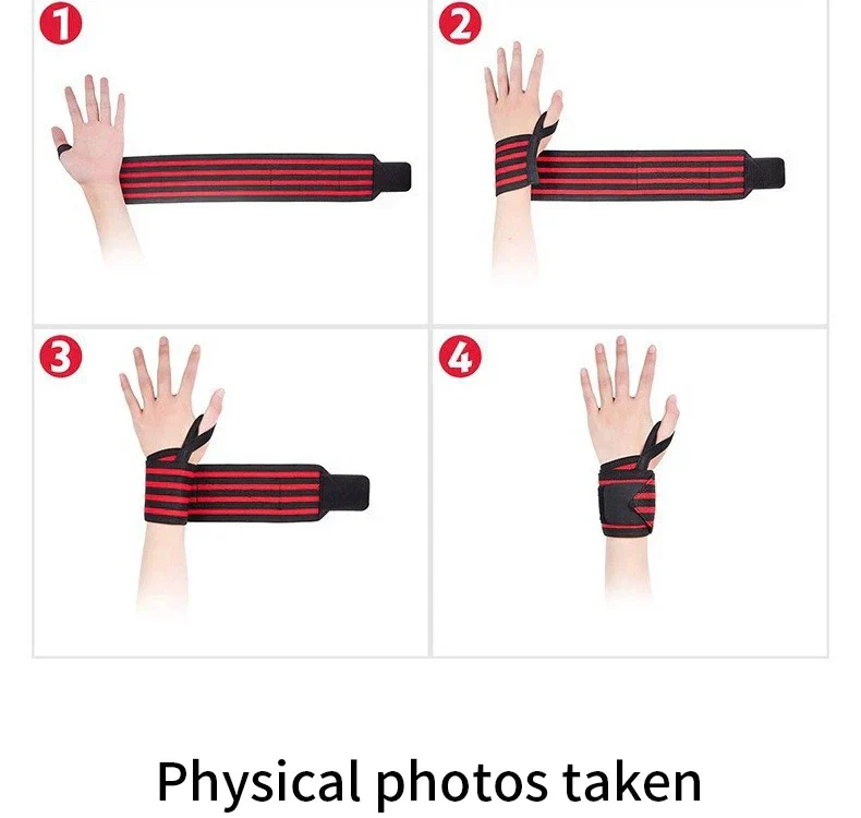 1Pcs Wristband Wrist Support Brace Straps Extra Strength Weight Lifting Wrist Wraps Bandage Fitness Gym Training Sports bandage - Image 12