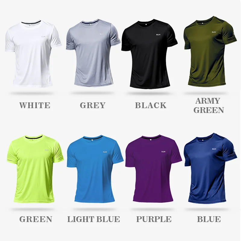 Multicolor Summer Short Sleeve Sport Shirt High Quality Gym Clothing Men Jersey Fitness Shirt Trainer Running T-Shirt Sportswear - Image 5